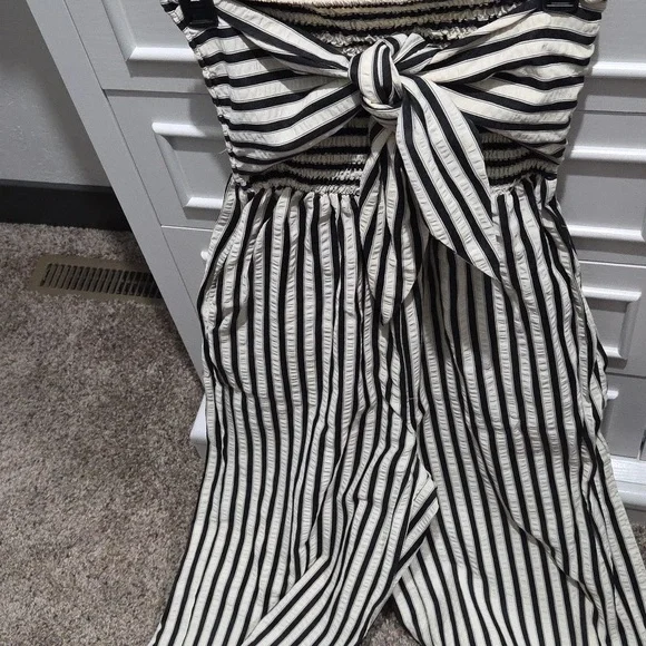 Bishop + Young Striped Jumpsuit Size Med - Picture 2 of 6